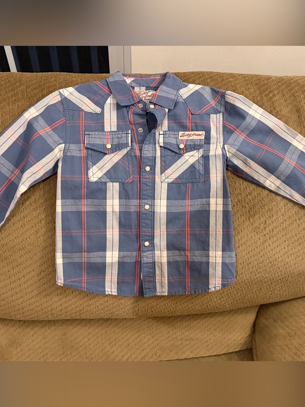 Boys Lucky Brand Plaid Button-Down Shirt